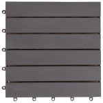 vidaXL Plăci pardoseală, 10 buc., gri, 30x30 cm, lemn masiv de acacia vidaXL Plăci pardoseală, 10 buc., gri, 30x30 cm, lemn masiv de acacia