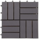 vidaXL Plăci pardoseală, 10 buc., gri, 30x30 cm, lemn masiv de acacia vidaXL Plăci pardoseală, 10 buc., gri, 30x30 cm, lemn masiv de acacia