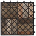 vidaXL Plăci pardoseală, 10 buc., gri, 30x30 cm, lemn masiv de acacia vidaXL Plăci pardoseală, 10 buc., gri, 30x30 cm, lemn masiv de acacia