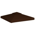 vidaXL Acoperiș de pavilion, 2 niveluri, maro, 3x3 m, 310 g/m² vidaXL Acoperiș de pavilion, 2 niveluri, maro, 3x3 m, 310 g/m²