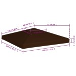 vidaXL Acoperiș pentru pavilion, 3 x 3 m, maro, 310 g/m² vidaXL Acoperiș pentru pavilion, 3 x 3 m, maro, 310 g/m²