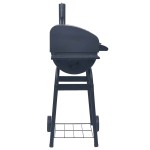 vidaXL Grătar barbecue cu cărbuni, afumătoare și raft inferior, negru vidaXL Grătar barbecue cu cărbuni, afumătoare și raft inferior, negru