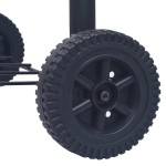 vidaXL Grătar barbecue cu cărbuni, afumătoare și raft inferior, negru vidaXL Grătar barbecue cu cărbuni, afumătoare și raft inferior, negru