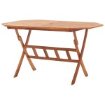 vidaXL Masă de grădină pliabilă, 135x85x75 cm, lemn masiv de acacia