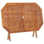 vidaXL Masă de grădină pliabilă, 135x85x75 cm, lemn masiv de acacia
