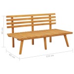 vidaXL Bancă de grădină cu perne, 115 cm, lemn masiv de acacia vidaXL Bancă de grădină cu perne, 115 cm, lemn masiv de acacia