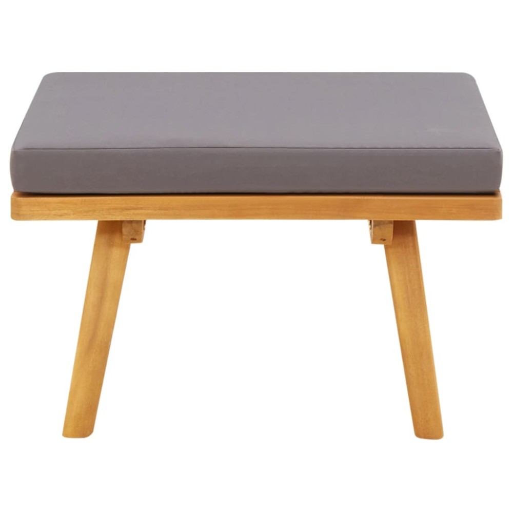 vidaXL Taburet de grădină cu pernă, 60 x 60 x 29 cm, lemn masiv acacia