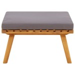 vidaXL Taburet de grădină cu pernă, 60 x 60 x 29 cm, lemn masiv acacia