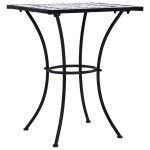 vidaXL Masă de bistro mozaic, albastru și alb, 60 cm, ceramică vidaXL Masă de bistro mozaic, albastru și alb, 60 cm, ceramică