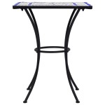 vidaXL Masă de bistro mozaic, albastru și alb, 60 cm, ceramică vidaXL Masă de bistro mozaic, albastru și alb, 60 cm, ceramică