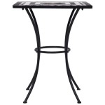 vidaXL Masă de bistro mozaic, negru și alb, 60 cm, ceramică vidaXL Masă de bistro mozaic, negru și alb, 60 cm, ceramică