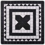 vidaXL Masă de bistro mozaic, negru și alb, 60 cm, ceramică vidaXL Masă de bistro mozaic, negru și alb, 60 cm, ceramică