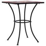 vidaXL Masă de bistro mozaic, cărămiziu și alb, 60 cm, ceramică vidaXL Masă de bistro mozaic, cărămiziu și alb, 60 cm, ceramică