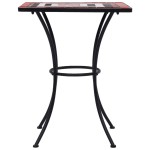 vidaXL Masă de bistro mozaic, cărămiziu și alb, 60 cm, ceramică vidaXL Masă de bistro mozaic, cărămiziu și alb, 60 cm, ceramică