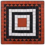 vidaXL Masă de bistro mozaic, cărămiziu și alb, 60 cm, ceramică vidaXL Masă de bistro mozaic, cărămiziu și alb, 60 cm, ceramică