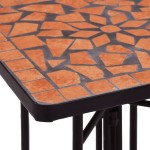 vidaXL Masă laterală cu mozaic, cărămiziu, ceramică vidaXL Masă laterală cu mozaic, cărămiziu, ceramică