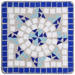 vidaXL Masă laterală cu mozaic, albastru și alb, ceramică vidaXL Masă laterală cu mozaic, albastru și alb, ceramică