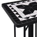 vidaXL Masă laterală cu mozaic, negru și alb, ceramică vidaXL Masă laterală cu mozaic, negru și alb, ceramică