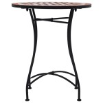 vidaXL Masă de bistro mozaic, maro, 60 cm, ceramică