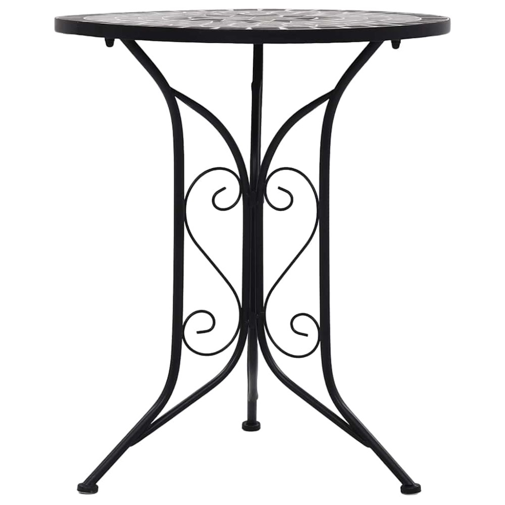 vidaXL Masă de bistro mozaic, gri, 60 cm, ceramică