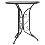 vidaXL Masă de bistro mozaic, gri, 60 cm, ceramică