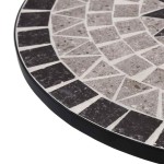 vidaXL Masă de bistro mozaic, gri, 60 cm, ceramică