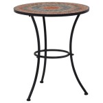 vidaXL Masă de bistro mozaic, portocaliu/gri, 60 cm, ceramică vidaXL Masă de bistro mozaic, portocaliu/gri, 60 cm, ceramică