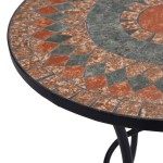 vidaXL Masă de bistro mozaic, portocaliu/gri, 60 cm, ceramică vidaXL Masă de bistro mozaic, portocaliu/gri, 60 cm, ceramică