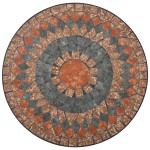 vidaXL Masă de bistro mozaic, portocaliu/gri, 60 cm, ceramică vidaXL Masă de bistro mozaic, portocaliu/gri, 60 cm, ceramică
