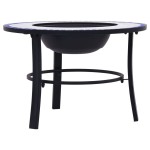 vidaXL Vatră de foc cu mozaic, albastru și alb, 68 cm, ceramică vidaXL Vatră de foc cu mozaic, albastru și alb, 68 cm, ceramică