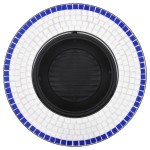 vidaXL Vatră de foc cu mozaic, albastru și alb, 68 cm, ceramică vidaXL Vatră de foc cu mozaic, albastru și alb, 68 cm, ceramică