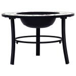 vidaXL Vatră de foc cu mozaic, verde, 68 cm, ceramică