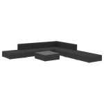 vidaXL Set mobilier de grădină cu perne, 8 piese, negru, poliratan vidaXL Set mobilier de grădină cu perne, 8 piese, negru, poliratan