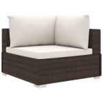 vidaXL Set mobilier de grădină cu perne, 8 piese, maro, poliratan vidaXL Set mobilier de grădină cu perne, 8 piese, maro, poliratan