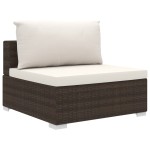 vidaXL Set mobilier de grădină cu perne, 8 piese, maro, poliratan vidaXL Set mobilier de grădină cu perne, 8 piese, maro, poliratan