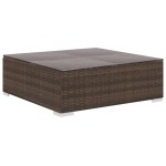 vidaXL Set mobilier de grădină cu perne, 8 piese, maro, poliratan vidaXL Set mobilier de grădină cu perne, 8 piese, maro, poliratan