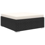 vidaXL Set mobilier de grădină cu perne, 8 piese, negru, poliratan vidaXL Set mobilier de grădină cu perne, 8 piese, negru, poliratan