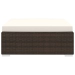 vidaXL Taburet modular, 1 buc., maro, poliratan, cu pernă vidaXL Taburet modular, 1 buc., maro, poliratan, cu pernă