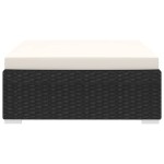 vidaXL Taburet modular, 1 buc., negru, poliratan, cu pernă vidaXL Taburet modular, 1 buc., negru, poliratan, cu pernă