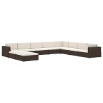 vidaXL Taburet modular, 1 buc., gri, poliratan, cu pernă vidaXL Taburet modular, 1 buc., gri, poliratan, cu pernă