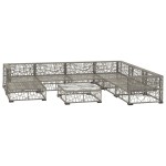 vidaXL Set mobilier de grădină cu perne, 8 piese, gri, poliratan vidaXL Set mobilier de grădină cu perne, 8 piese, gri, poliratan