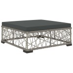 vidaXL Set mobilier de grădină cu perne, 8 piese, gri, poliratan vidaXL Set mobilier de grădină cu perne, 8 piese, gri, poliratan