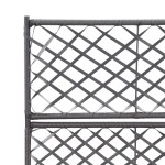 vidaXL Strat înălțat spalier 2 ghivece negru 58x30x107 cm poliratan vidaXL Strat înălțat spalier 2 ghivece negru 58x30x107 cm poliratan