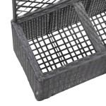 vidaXL Strat înălțat spalier 2 ghivece negru 58x30x107 cm poliratan vidaXL Strat înălțat spalier 2 ghivece negru 58x30x107 cm poliratan