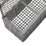 vidaXL Strat înălțat spalier cu 3 ghivece gri 83x30x130 cm poliratan vidaXL Strat înălțat spalier cu 3 ghivece gri 83x30x130 cm poliratan