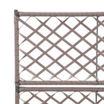 vidaXL Strat înălțat spalier cu 2 ghivece maro 58x30x107 cm poliratan vidaXL Strat înălțat spalier cu 2 ghivece maro 58x30x107 cm poliratan