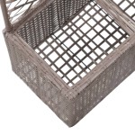 vidaXL Strat înălțat spalier cu 2 ghivece maro 58x30x107 cm poliratan vidaXL Strat înălțat spalier cu 2 ghivece maro 58x30x107 cm poliratan
