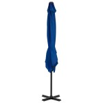 vidaXL Umbrelă în consolă, stâlp din aluminiu albastru azur 250x250 cm