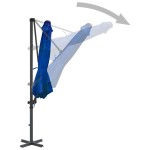 vidaXL Umbrelă în consolă, stâlp din aluminiu, albastru azur, 300 cm vidaXL Umbrelă în consolă, stâlp din aluminiu, albastru azur, 300 cm
