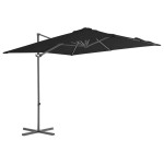 vidaXL Umbrelă în consolă de grădină, stâlp din oțel, negru 250x250 cm vidaXL Umbrelă în consolă de grădină, stâlp din oțel, negru 250x250 cm